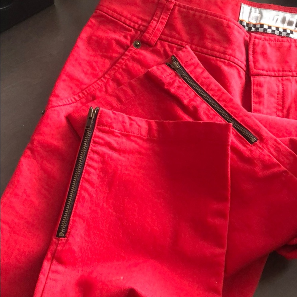 L.A.M.B by Gwen Stefani Red Zipper skinny Jeans - Picture 8 of 8